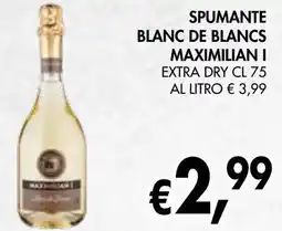 èccoMI Spumante blanc de blancs maximilian i extra dry offerta