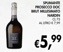 èccoMI Spumante prosecco doc brut millesimato nardin offerta