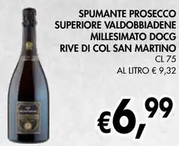 èccoMI Spumante prosecco superiore valdobbiadene millesimato docg rive di col san martino offerta