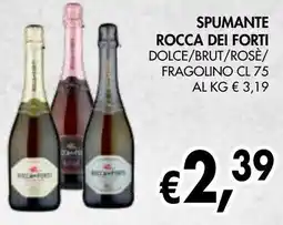 èccoMI Spumante rocca dei forti dolce/brut/rose/ fragolino offerta