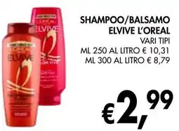 èccoMI Shampoo/balsamo elvive L'OREAL offerta