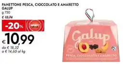 Bennet Panettone pesca, cioccolato e amaretto GALUP offerta