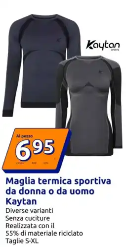 Action Kaytan Maglia termica sportiva da donna o da uomo offerta