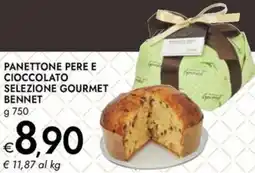 Bennet Panettone pere e cioccolato selezione gourmet BENNET offerta