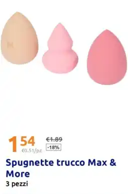 Action Spugnette trucco Max & More offerta