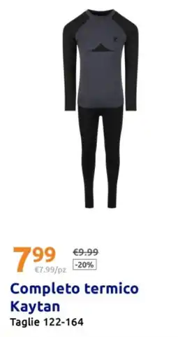 Action Completo termico Kaytan offerta
