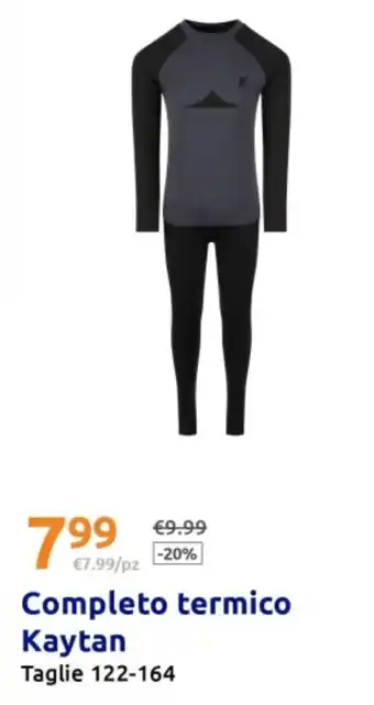 Action Completo termico Kaytan offerta