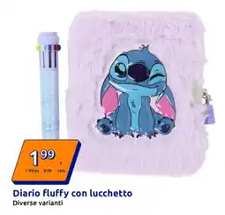 Action Diario fluffy con lucchetto offerta