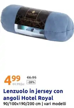 Action Lenzuolo in jersey con angoli Hotel Royal offerta