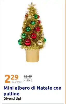 Action Mini albero di Natale con palline offerta
