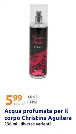 Action Acqua profumata per il corpo Christina Aguilera offerta