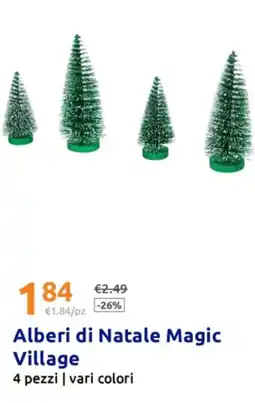 Action Alberi di Natale Magic Village offerta