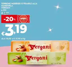 Bennet Torrone morbido o friabile alla mandorla VERGANI offerta