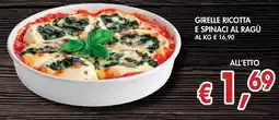 èccoMI Girelle ricotta e spinaci al ragù offerta