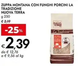 Bennet Zuppa montana con funghi porcini la tradizione NUOVA TERRA offerta
