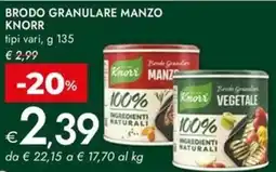 Bennet Brodo granulare manzo KNORR offerta