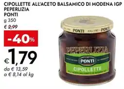 Bennet Cipollette all'aceto balsamico di modena igp peperlizia PONTI offerta
