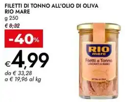 Bennet Filetti di tonno all'olio di oliva RIO MARE offerta