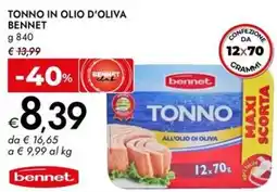 Bennet Tonno in olio d'oliva BENNET offerta