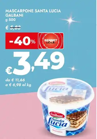 Bennet Mascarpone santa lucia GALBANI offerta