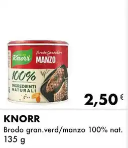 Iper Tosano KNORR Brodo gran.verd/manzo 100% nat. offerta