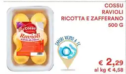 Coop COSSU RAVIOLI RICOTTA E ZAFFERANO 500 G offerta