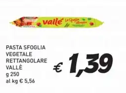 Coal Pasta sfoglia vegetale rettangolare VALLÈ offerta