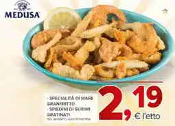 Todis Medusa specialità di mare granfritto - spiedini di surimi gratinati offerta