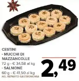 Todis Cestini mucchi di mazzancolle - salmone offerta