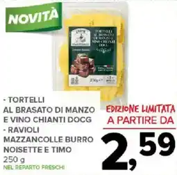 Todis Tortelli al brasato di manzo e vino chianti docg offerta