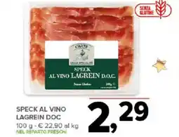 Todis Speck al vino lagrein doc offerta
