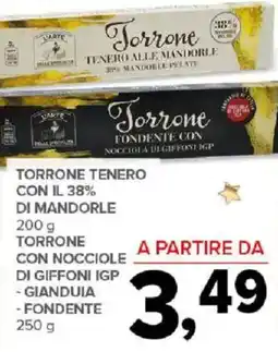 Todis Torrone tenero con il 38% di mandorle - torrone con nocciole di giffoni IGP offerta