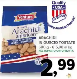Todis Ventura arachidi in guscio tostate offerta