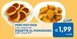 MD Discount Mini hot-dog pizzette al pomodoro offerta
