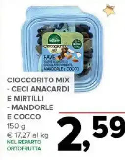 Todis Colfiorito cioccorito mix - ceci anacardi e mirtilli - mandorle e cocco offerta