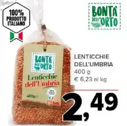 Todis BONTA dell'' ORTO dell'Umbria Lenticchie dell'umbria offerta