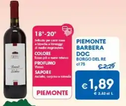 MD Discount Piemonte barbera doc BORGO DEL RE offerta