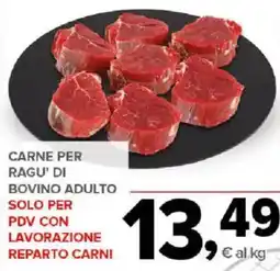 Todis Carne per ragu' di bovino adulto offerta