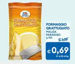 MD Discount Formaggio grattugiato MALGA PARADISO offerta