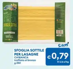 MD Discount Sfoglia sottile per lasagne CA'BIANCA offerta
