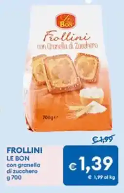 MD Discount FROLLINI LE BON con granella di zucchero offerta