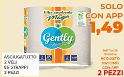Todis Gently Asciugatutto 2 veli 85 strappi 2 pezzi offerta