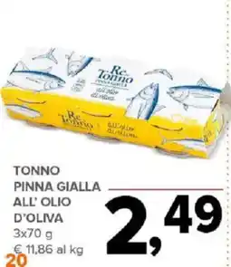Todis Re Tonno pinna gialla all'olio d'oliva offerta
