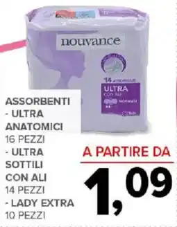 Todis Nouvance Assorbenti - ultra anatomici 16 pezzi offerta