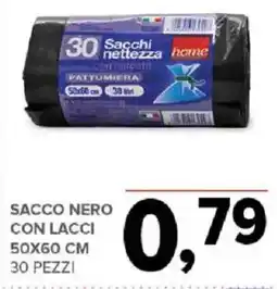 Todis Sacco nero con lacci 50x60 cm 30 pezzi offerta