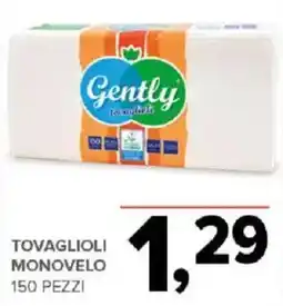Todis Gently tovaglioli monovelo 150 pezzi offerta