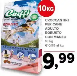 Todis Ciuffi Croccantini per cane adulto robusto con manzo offerta