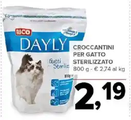Todis RICO DAYLY Croccantini per gatto sterilizzato offerta