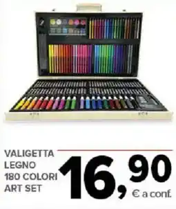 Todis Valigetta legno 180 colori art set offerta