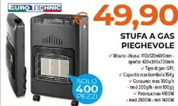 Todis EURO TECHNIC stufa a gas pieghevole offerta